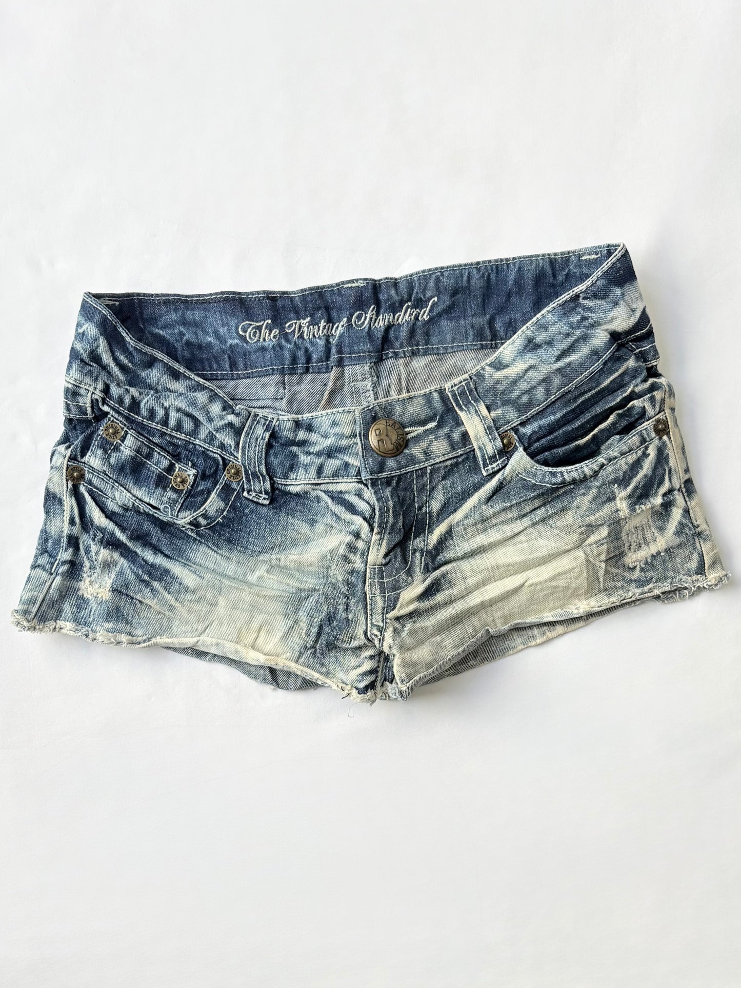 00’s UK studded low rise shorts | Size 10