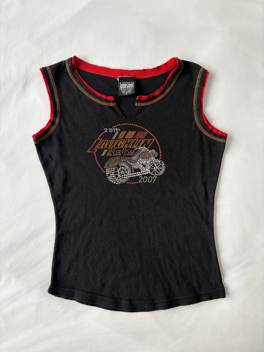 00’s Bedazzled motorbike tank | Size medium