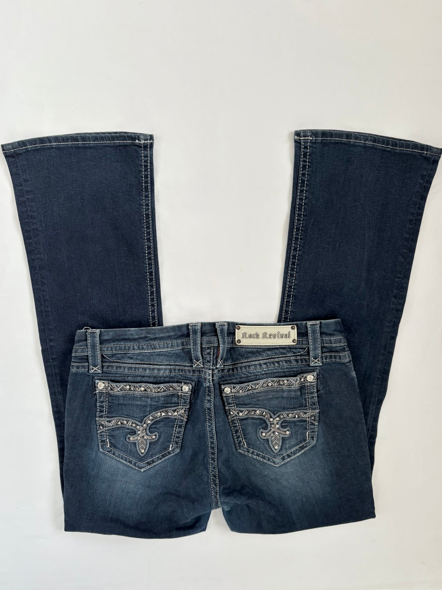 00’s Rock Revival bedazzled bootcut jeans | Size 14
