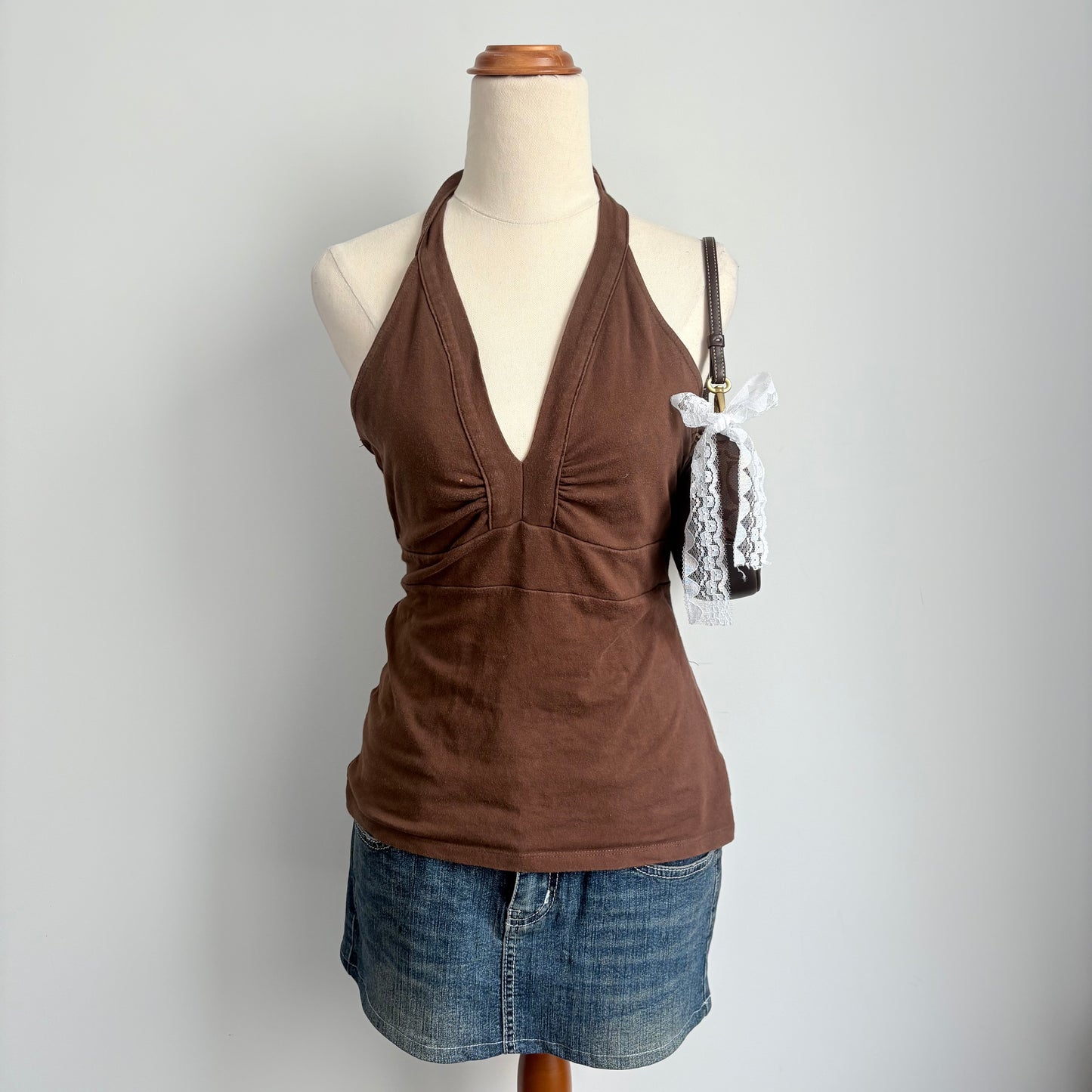 00’s So Real brown halter tank | Size 10-12