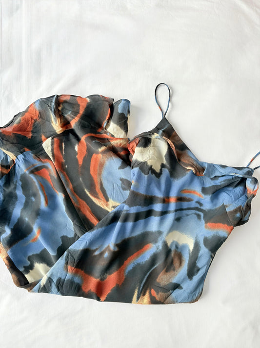 00’s Sharon ruffle midi dress | Size 10