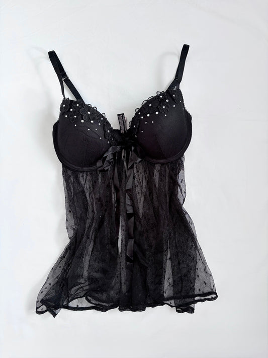 00’s Victorias Secret split front top | Size 10-12D