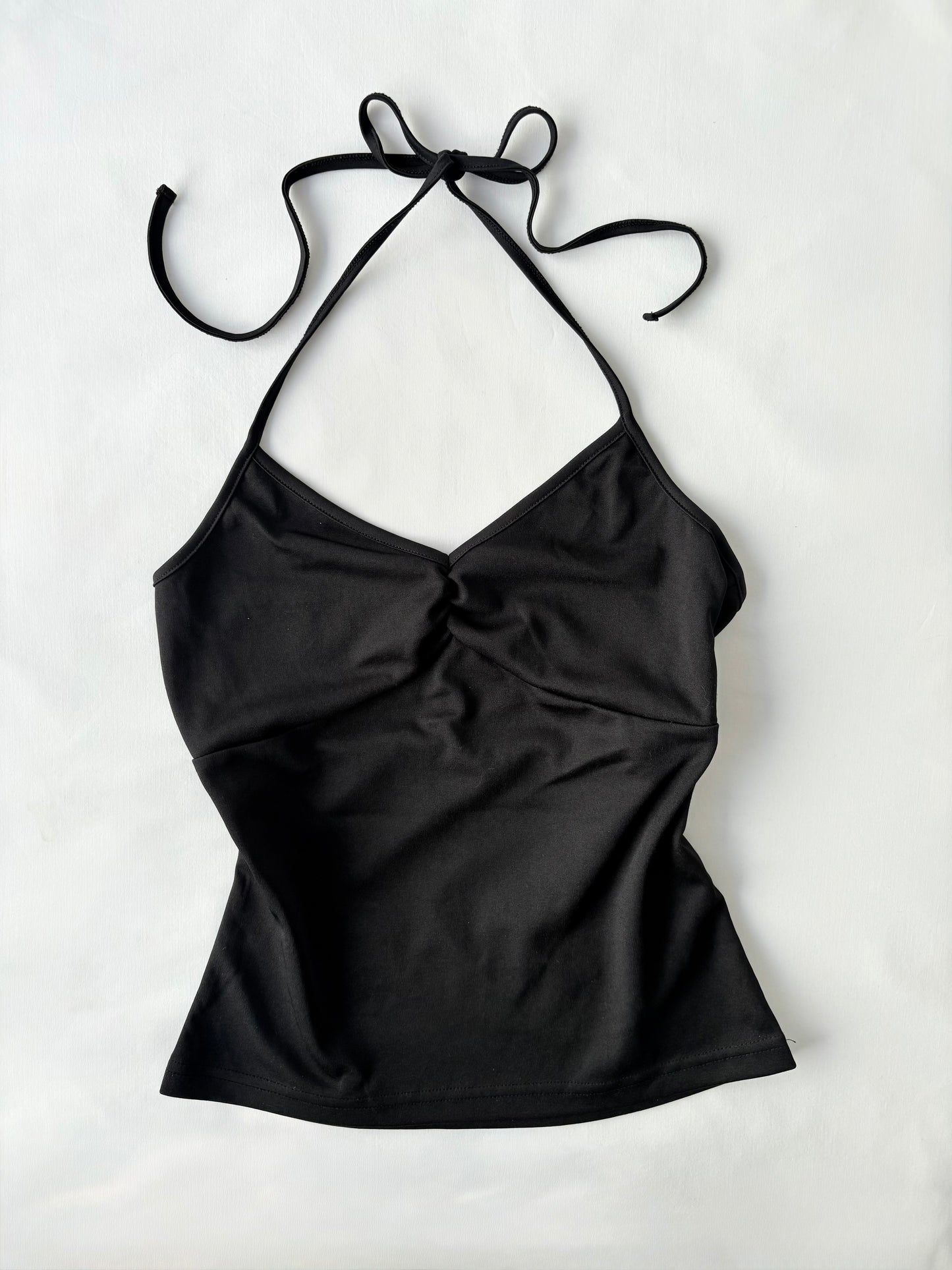 00’s Japanese black halter tank | Size medium