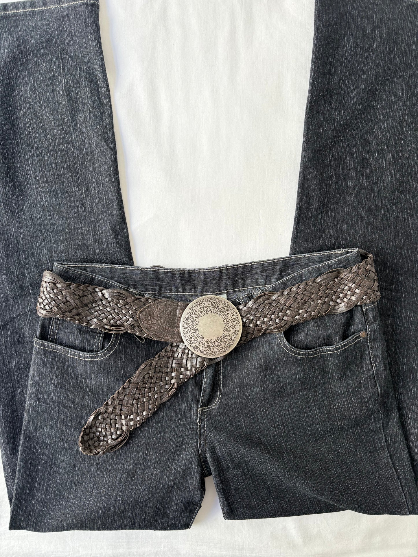 00’s Brown woven belt | Size 8-14