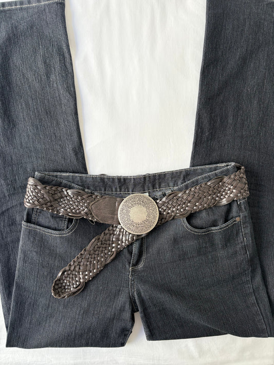 00’s Brown woven belt | Size 8-14