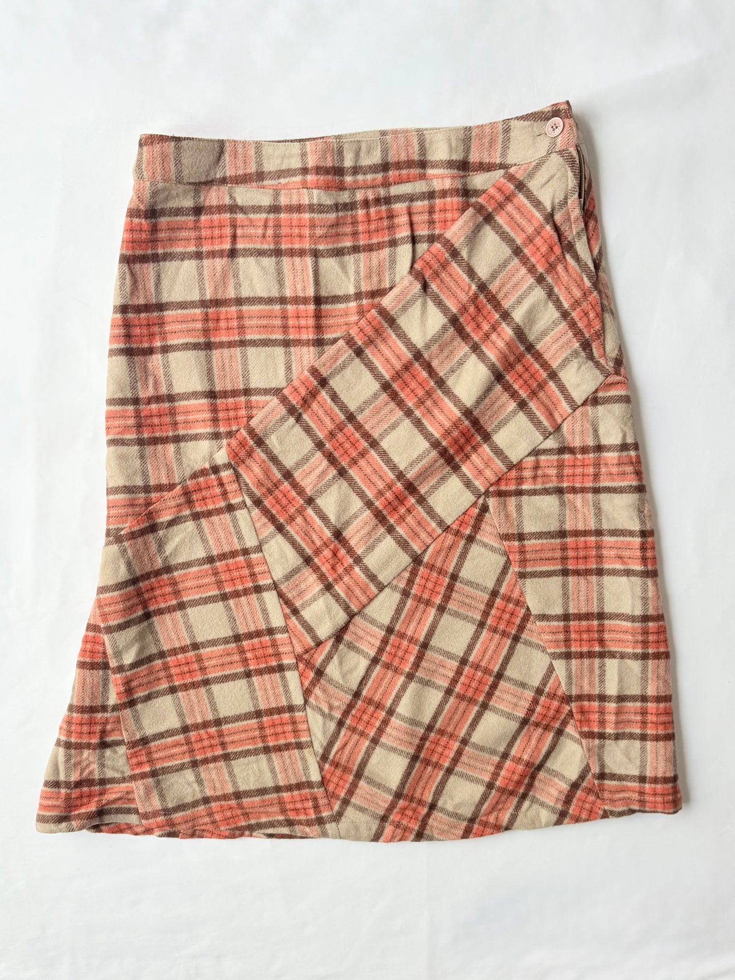 00’s EDC wool plaid midi skirt | Size 10