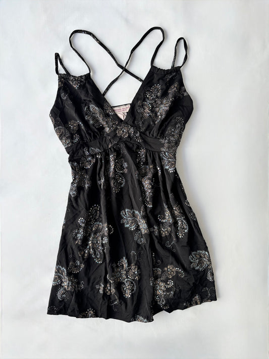 00’s Meghan Noland glitter longline top | Size small