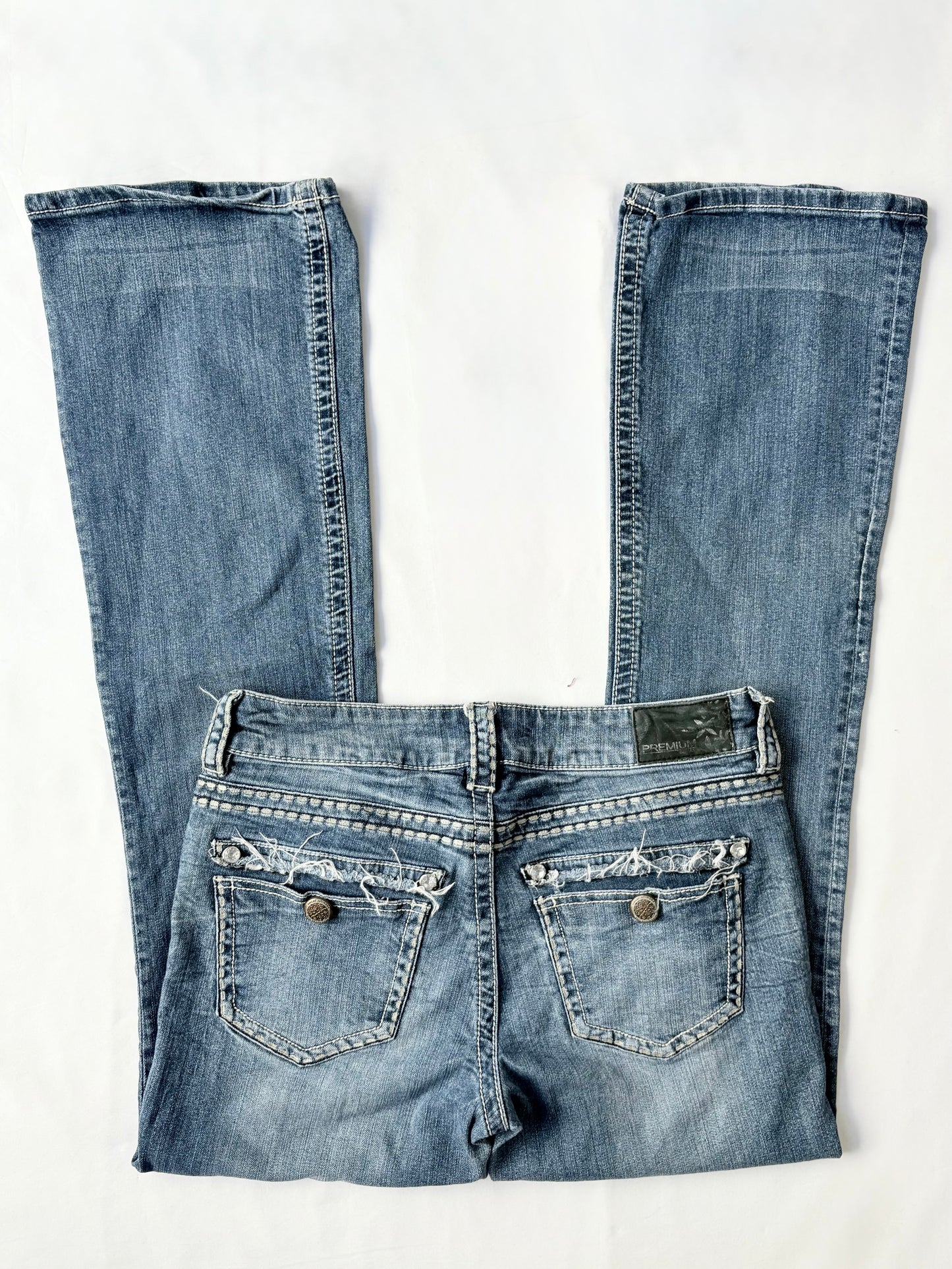 00’s Contrast stitch bootcut jeans | Size 12