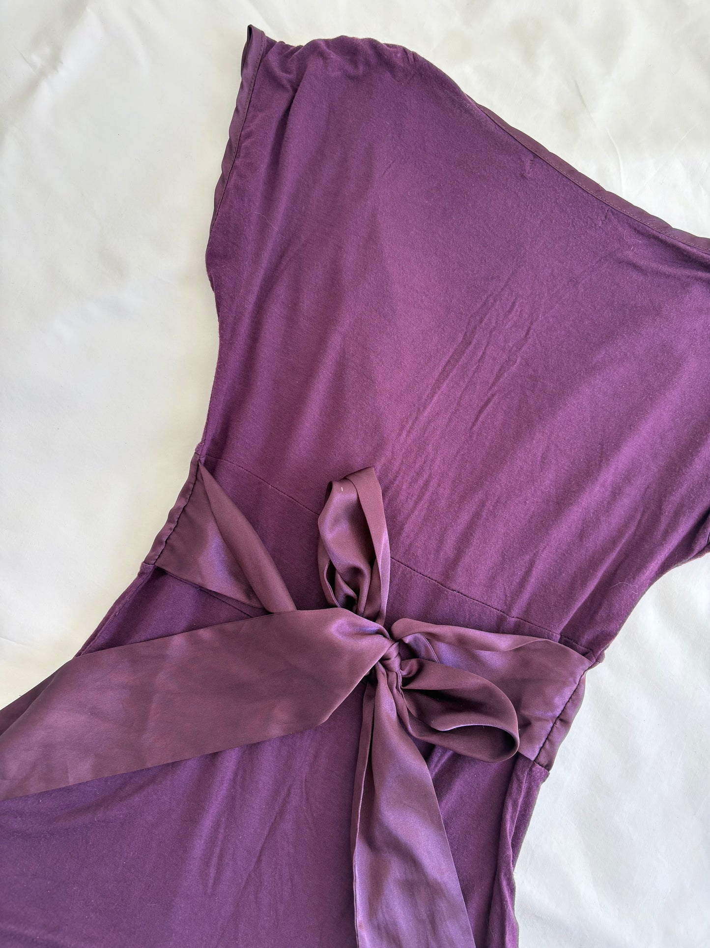 00’s Purple tie waist top | Size 10