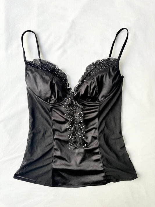 00’s Dreamgirl polka dot corset | Size large