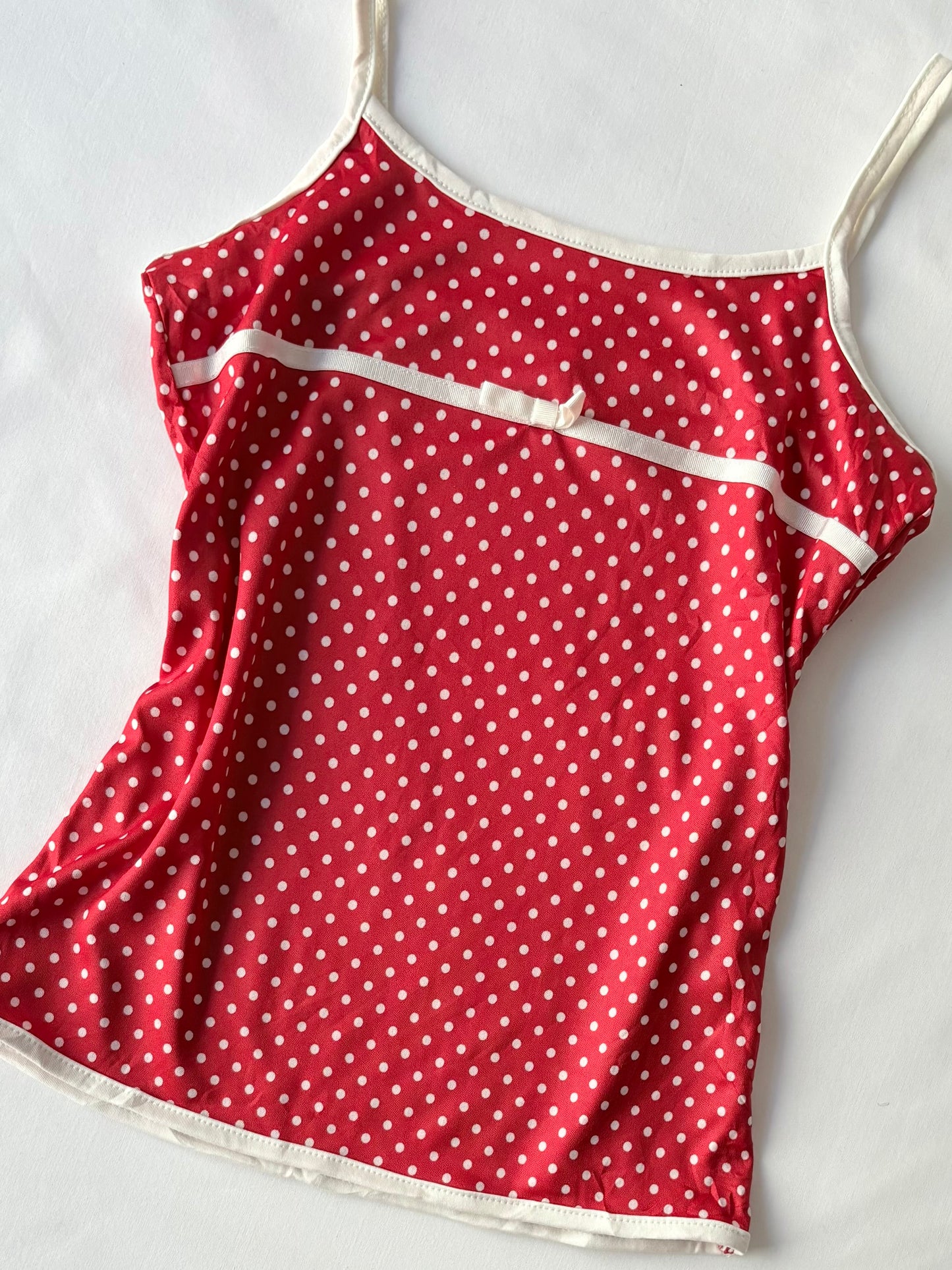 00’s Red polka dot tank | Size 6