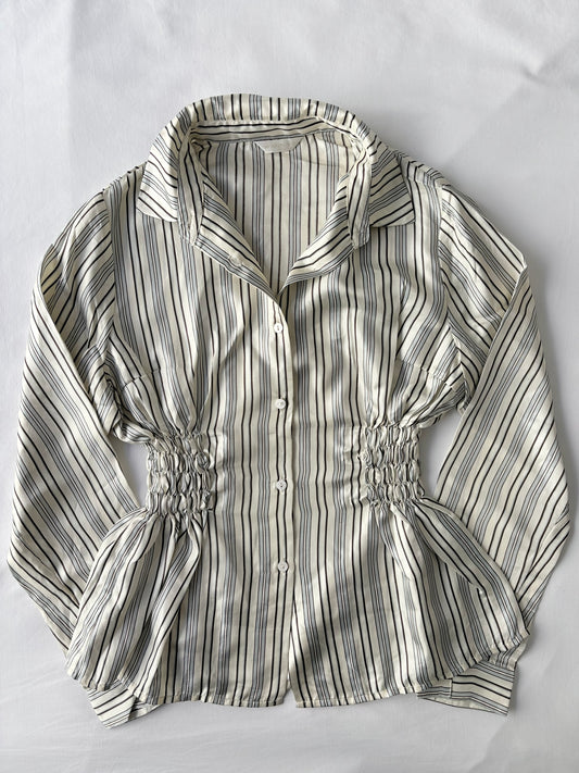 00’s Satin cinched shirt | Size 12-14
