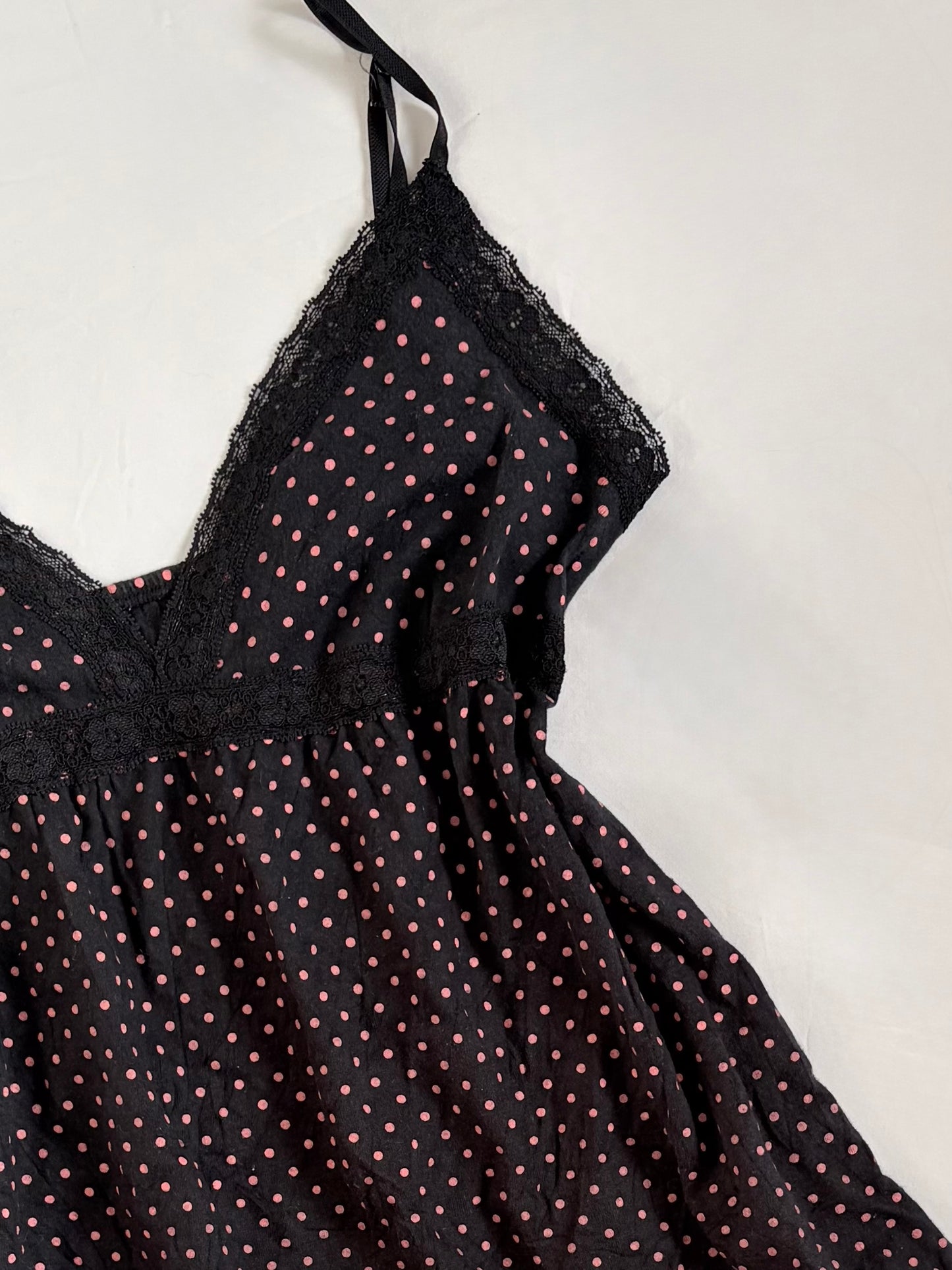 00’s Peach polka dot Japanese top | Size medium