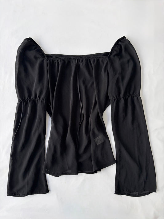 00’s Max flared sheer top | Size medium