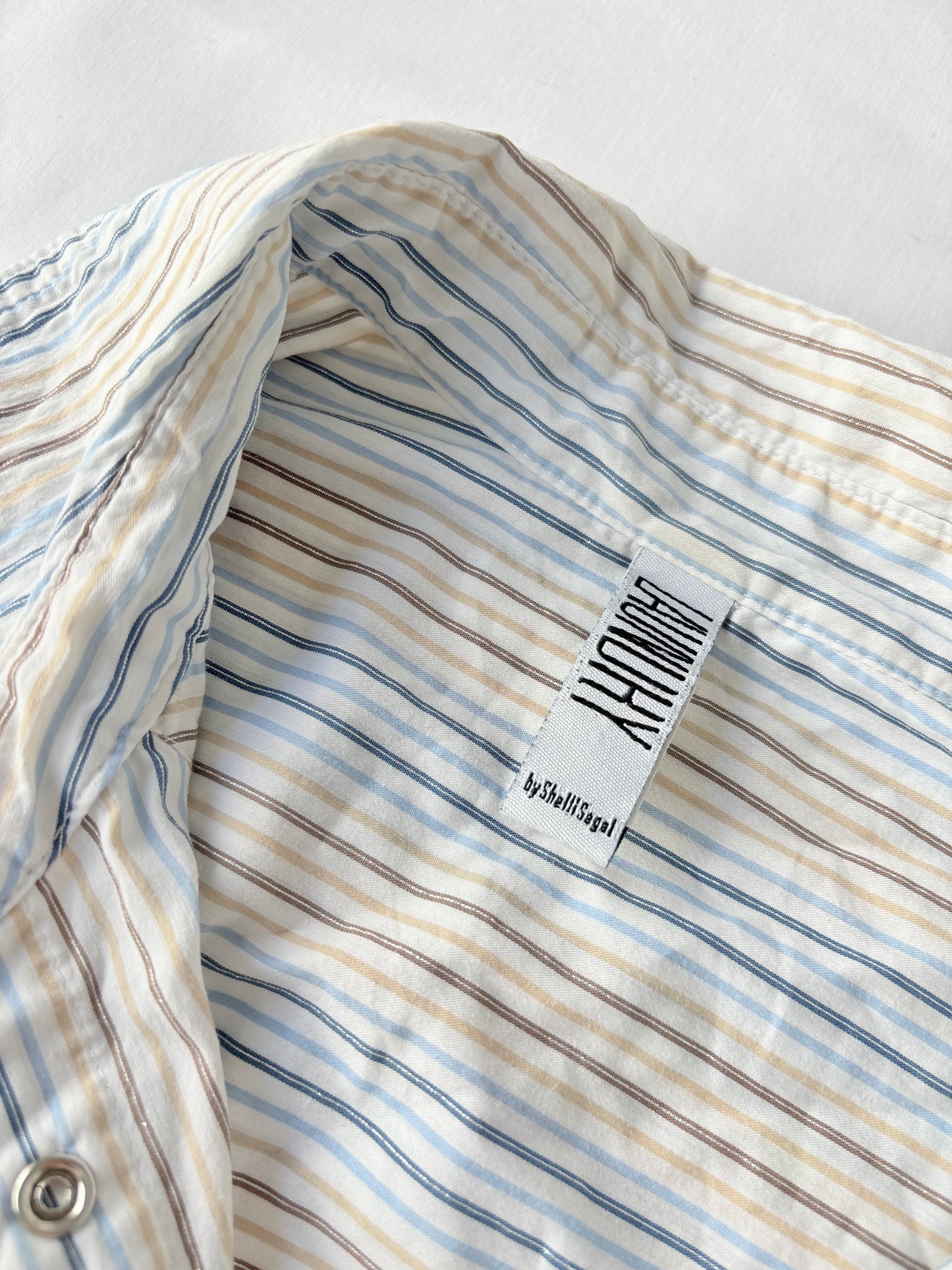 00’s Laundry striped cinched shirt | Size 8