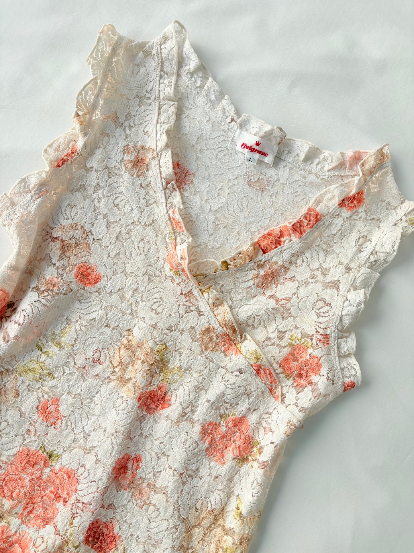 00’s Peach lace cami | Size 12