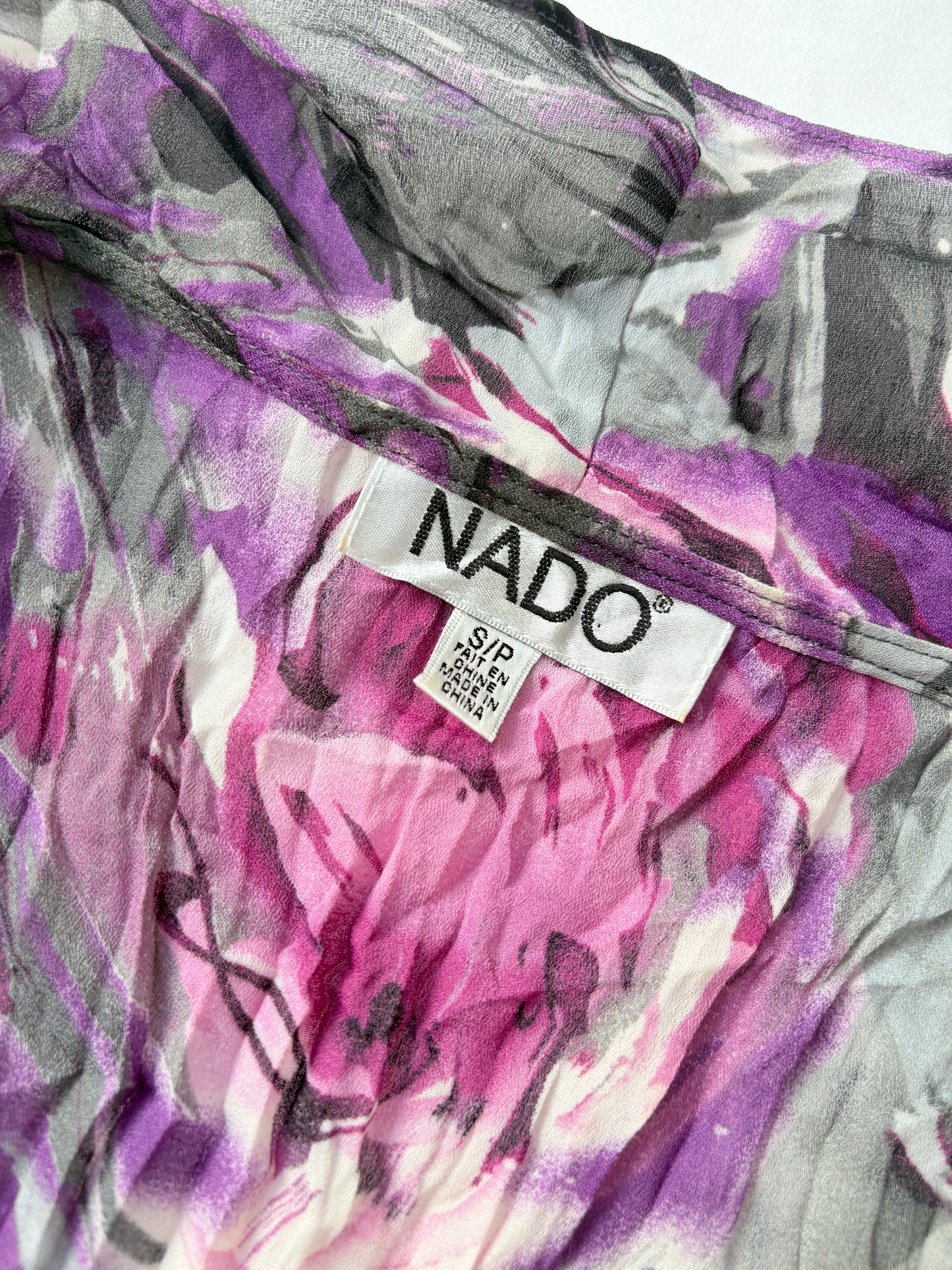 00’s Nado crinkle rose top | Size 10