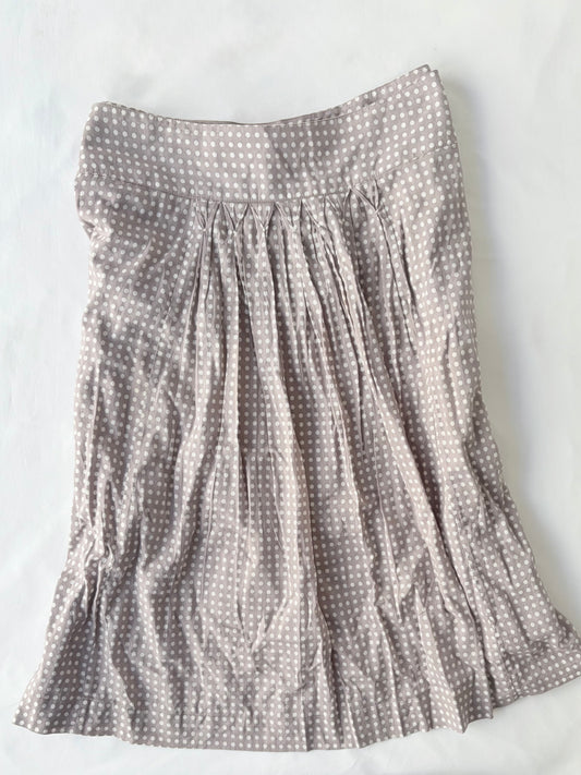 00’s Grey polka dot midi skirt | Size 12