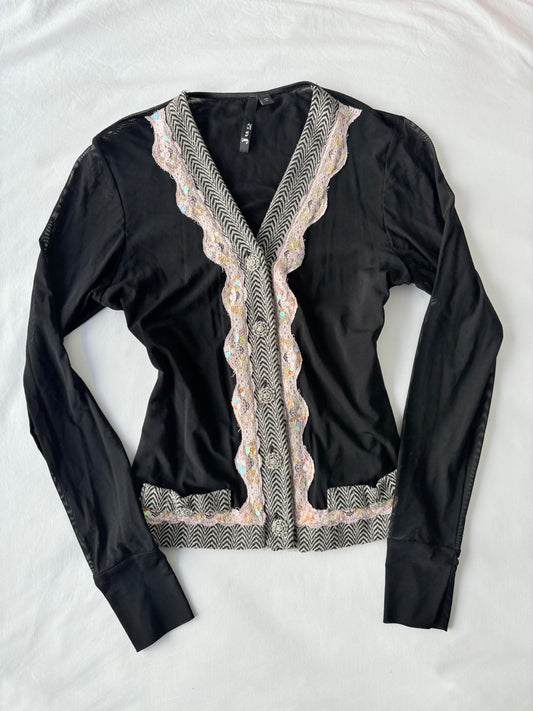 00’s Juo mesh cardigan | Size 10-12