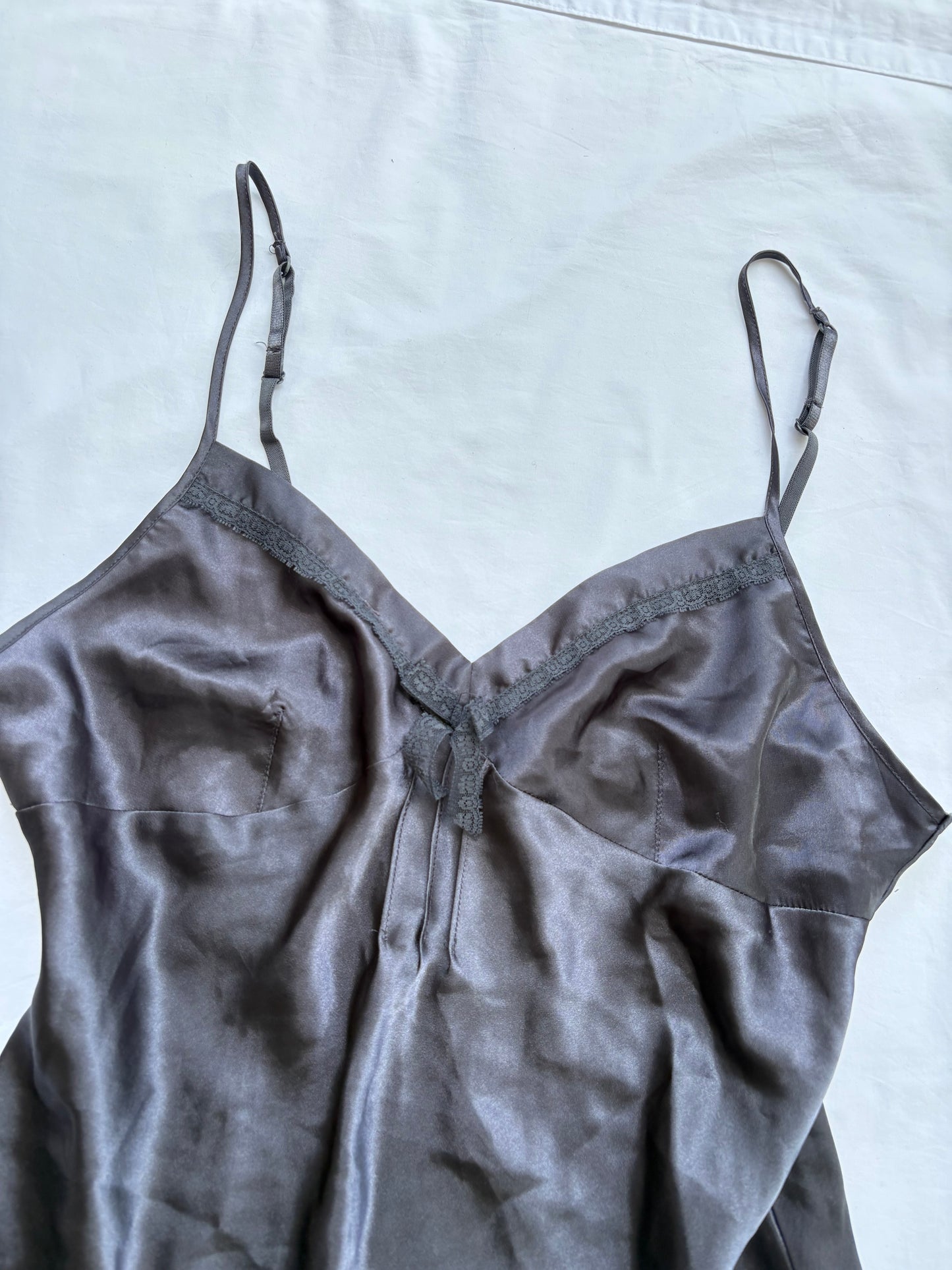 00’s Grey mini slip dress | Size 14