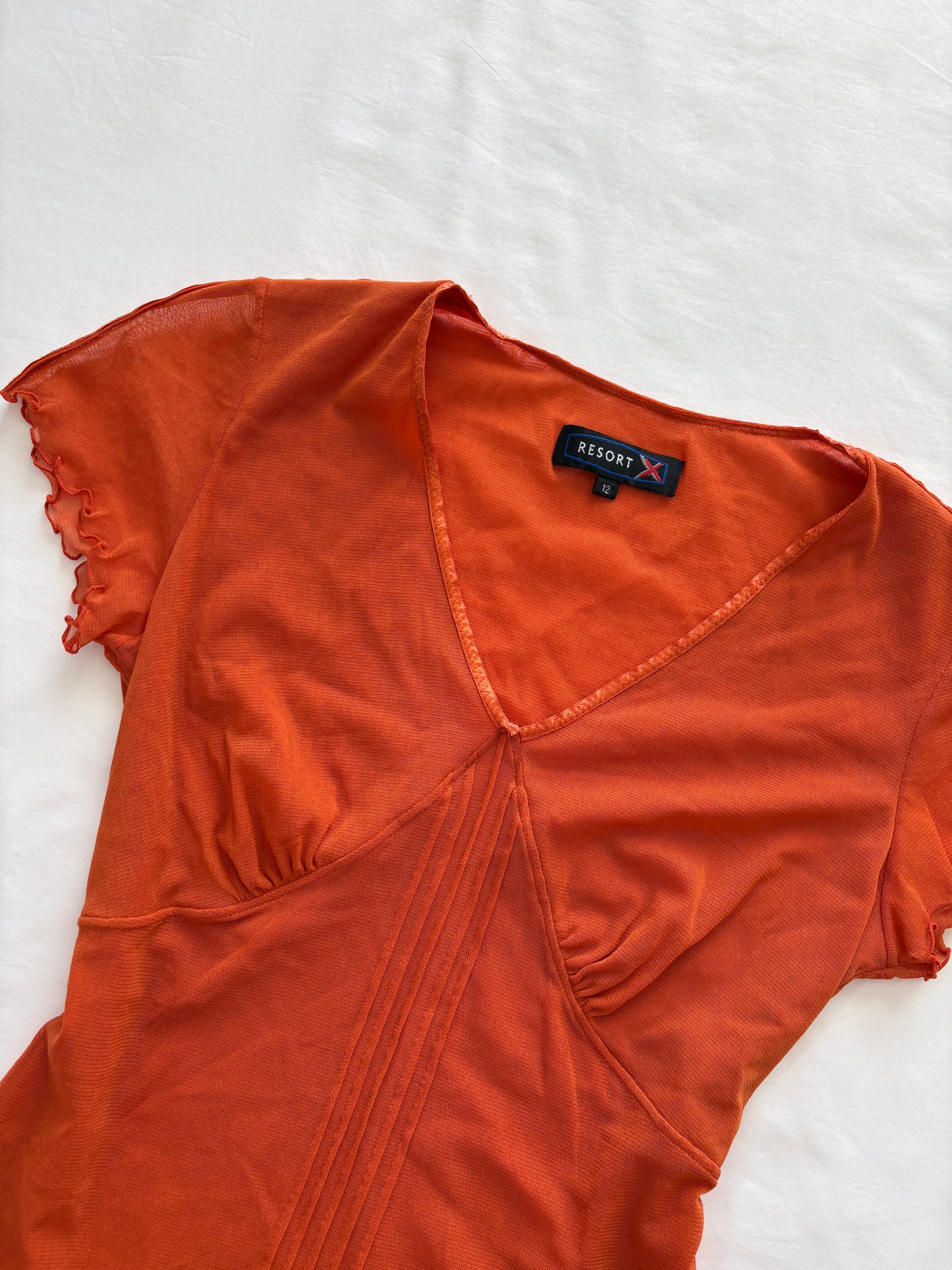 00’s Orange ribbon top | Size 12