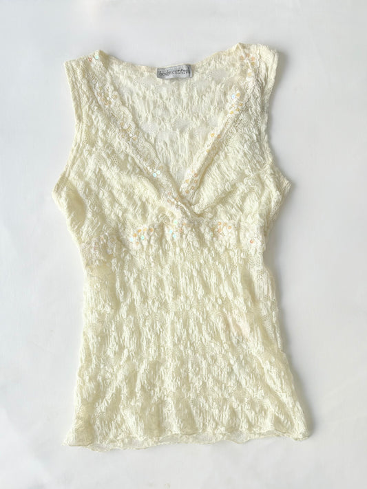 00’s Body Central cream lace tank | Size small