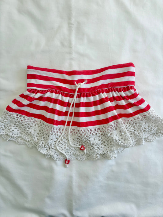 00’s Playboy striped bootleg micro mini skirt | Size 6