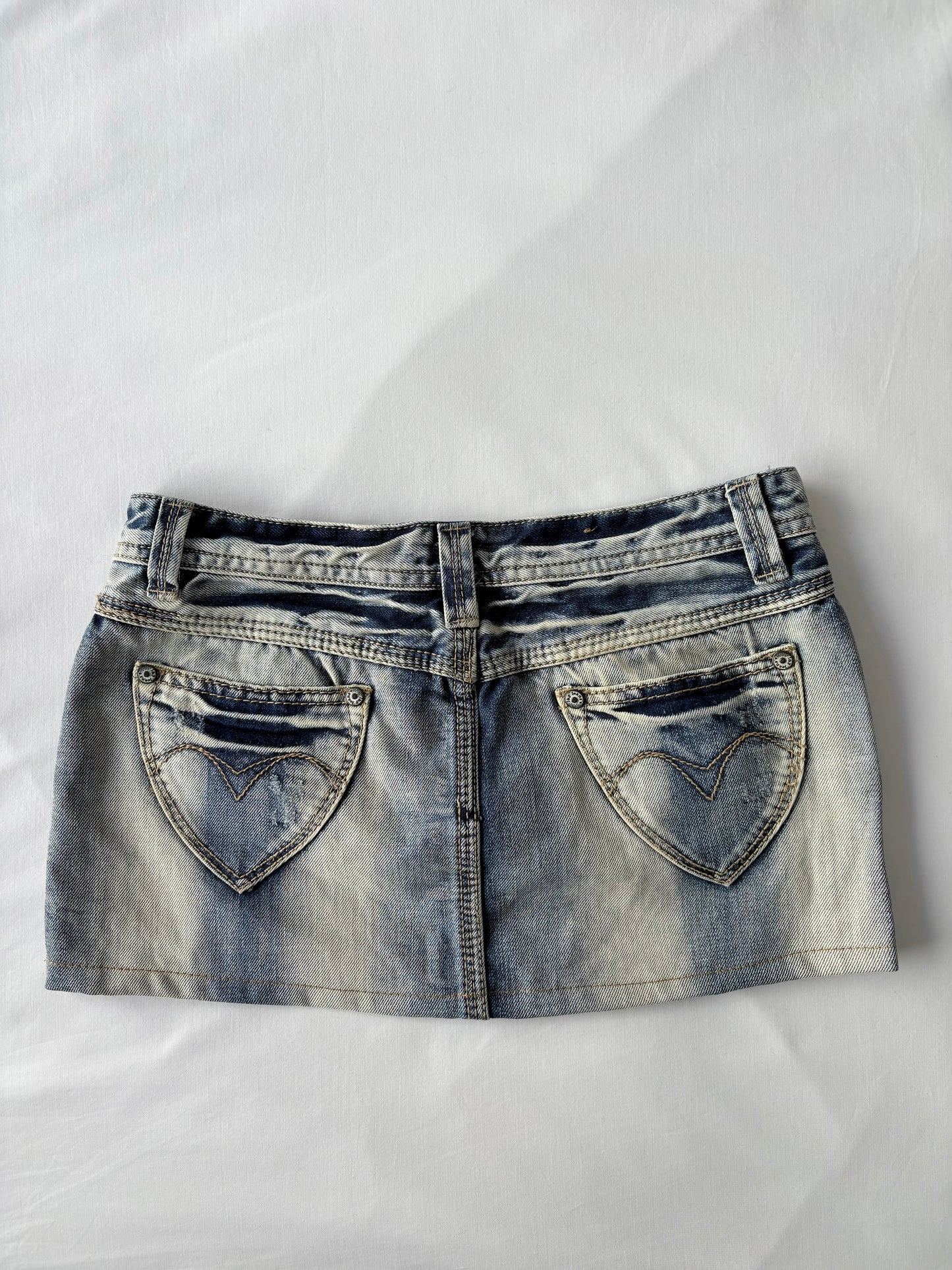 00’s G-Lumi denim mini skirt | Size 8