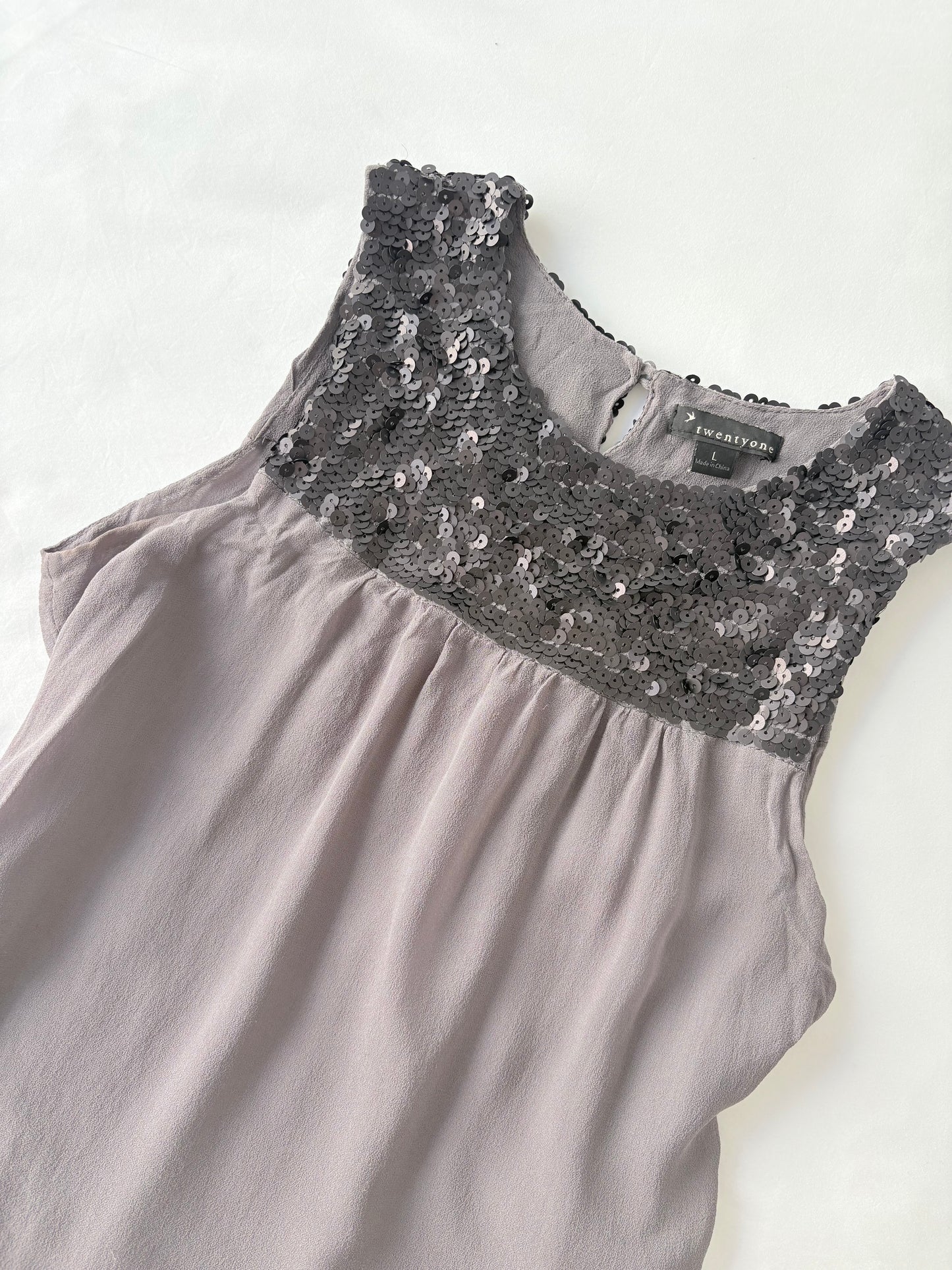 00’s Silk babydoll top | Size 10-12