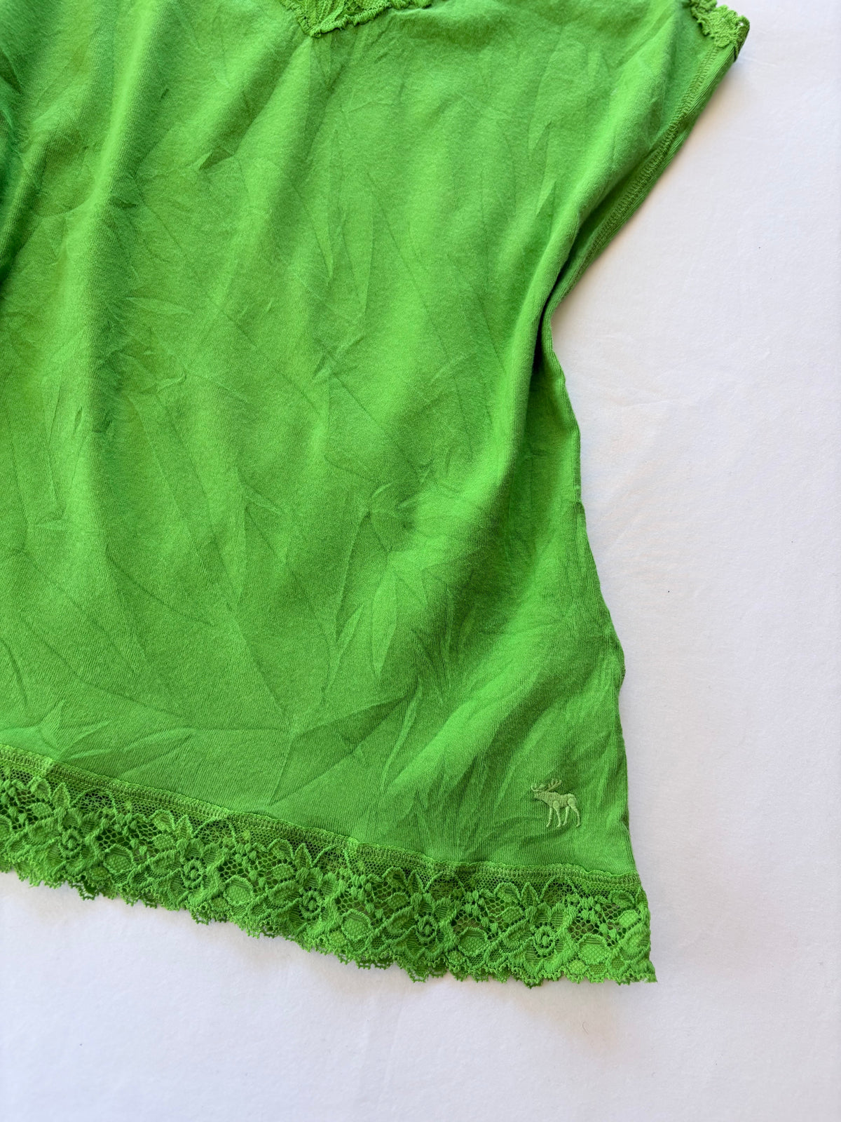 00’s Abercrombie and fitch green lace tank | Size large