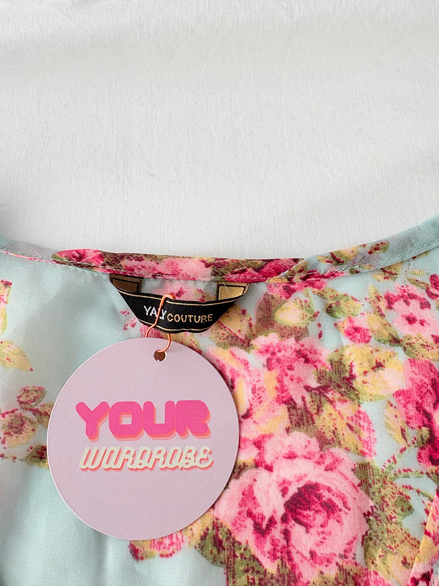 00’s Silk floral tie mini dress | Size 10