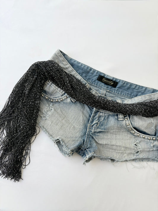00’s Black sparkly festival scarf