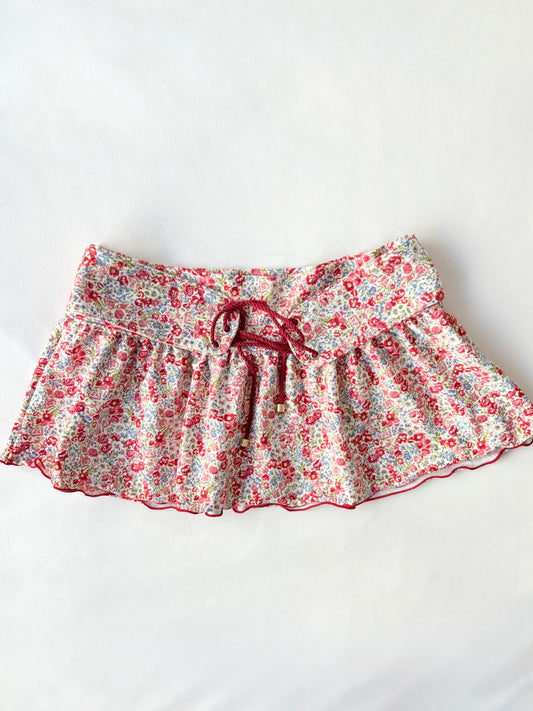 00’s Japanese floral mini skirt | Size 6-8
