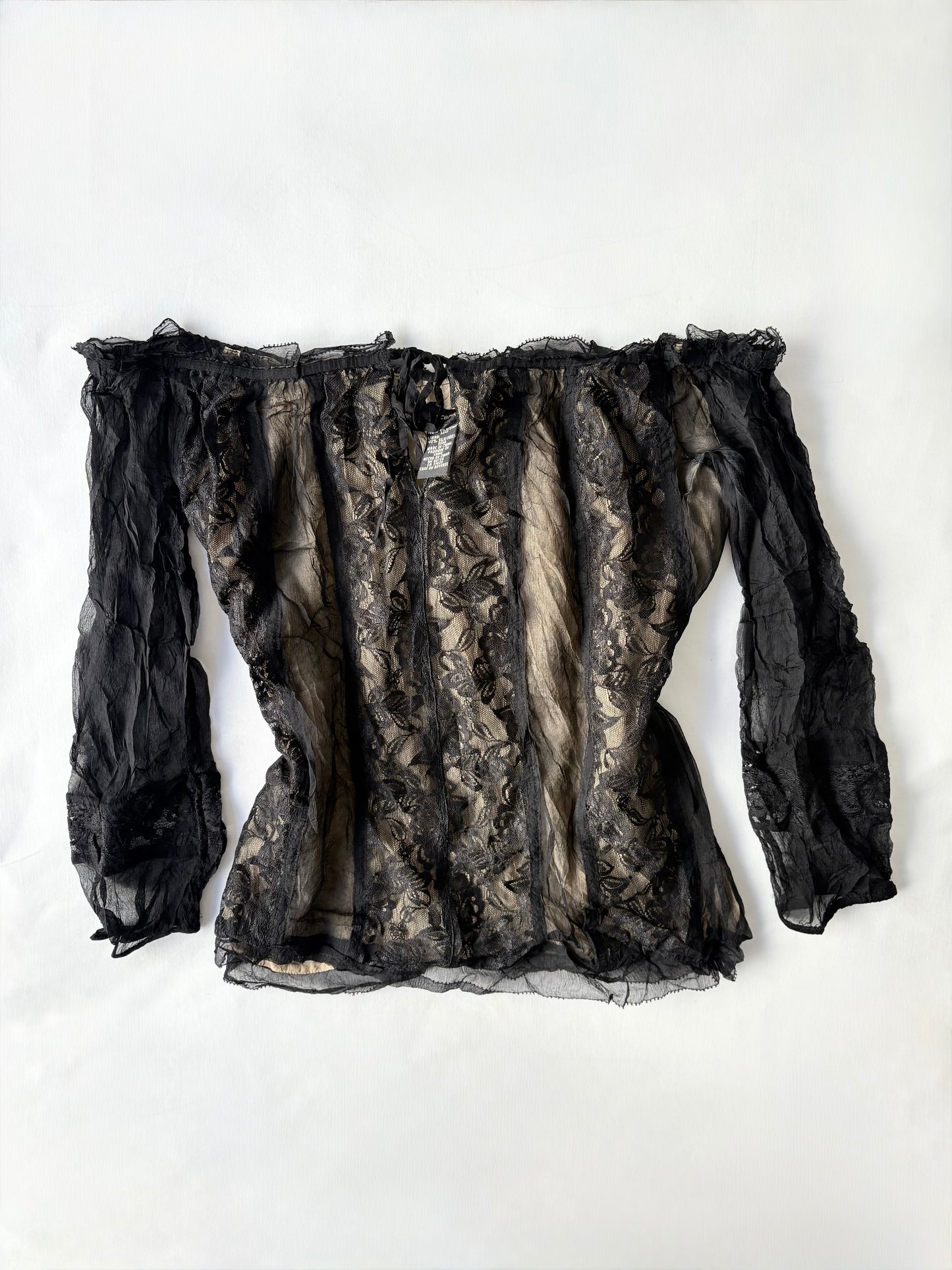 00’s BCBG silk off the shoulder top | Size 10