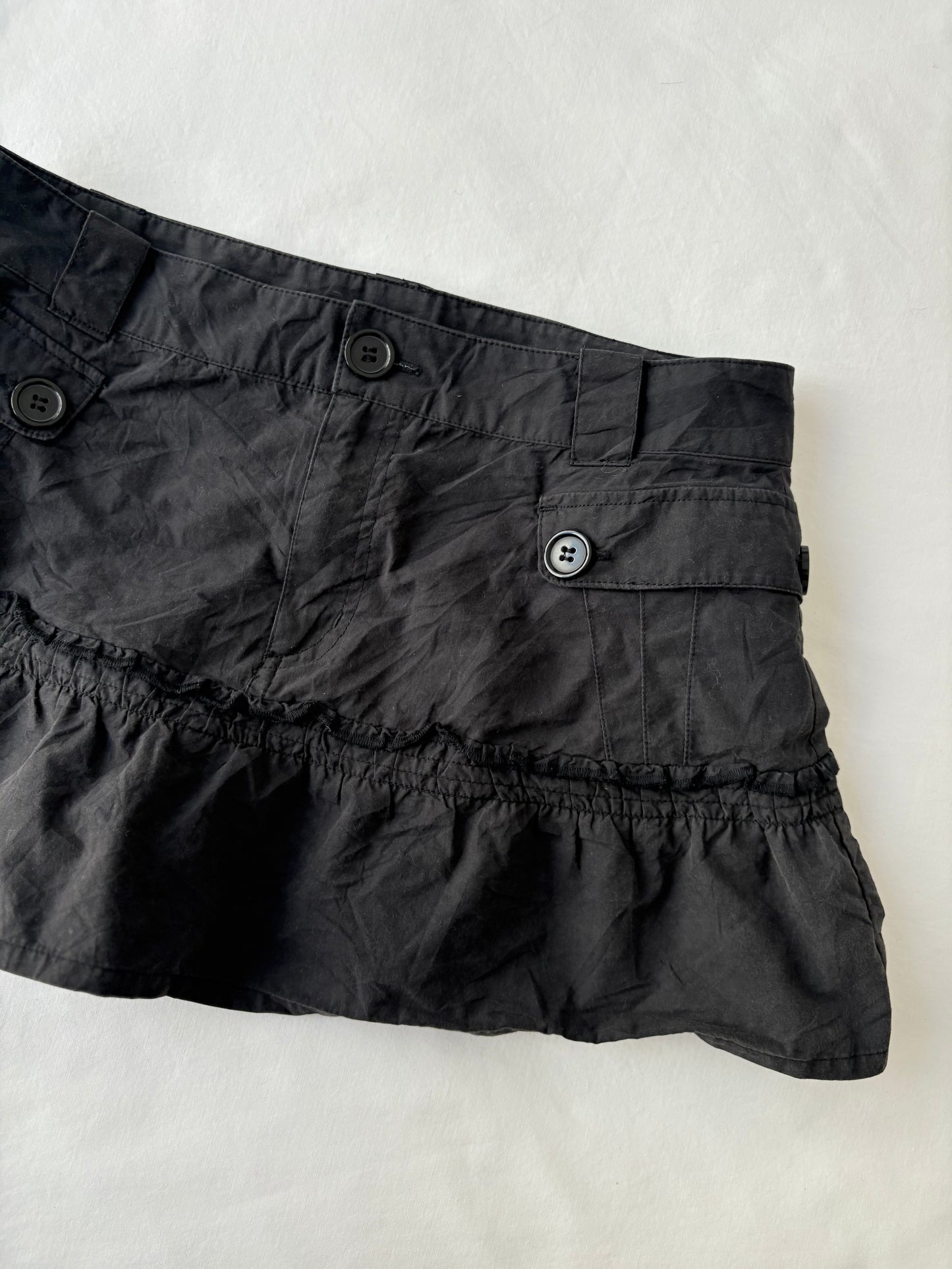 00’s Cargo black mini skirt | Size 8