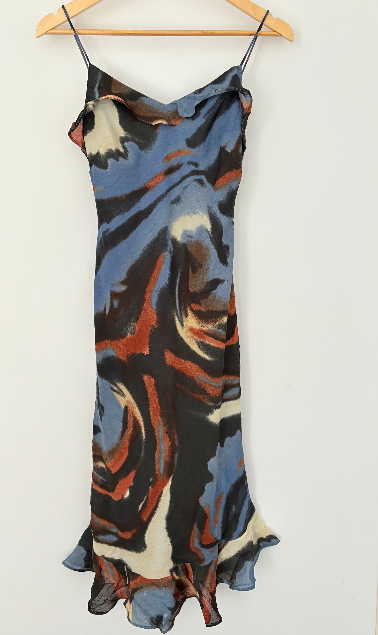 00’s Sharon ruffle midi dress | Size 10