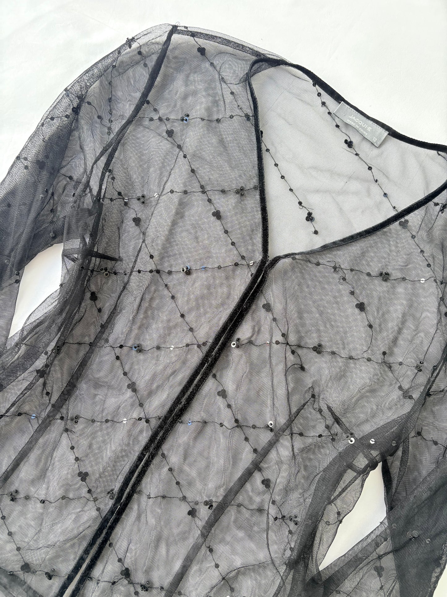 00’s Clasp front sequin top | Size 12