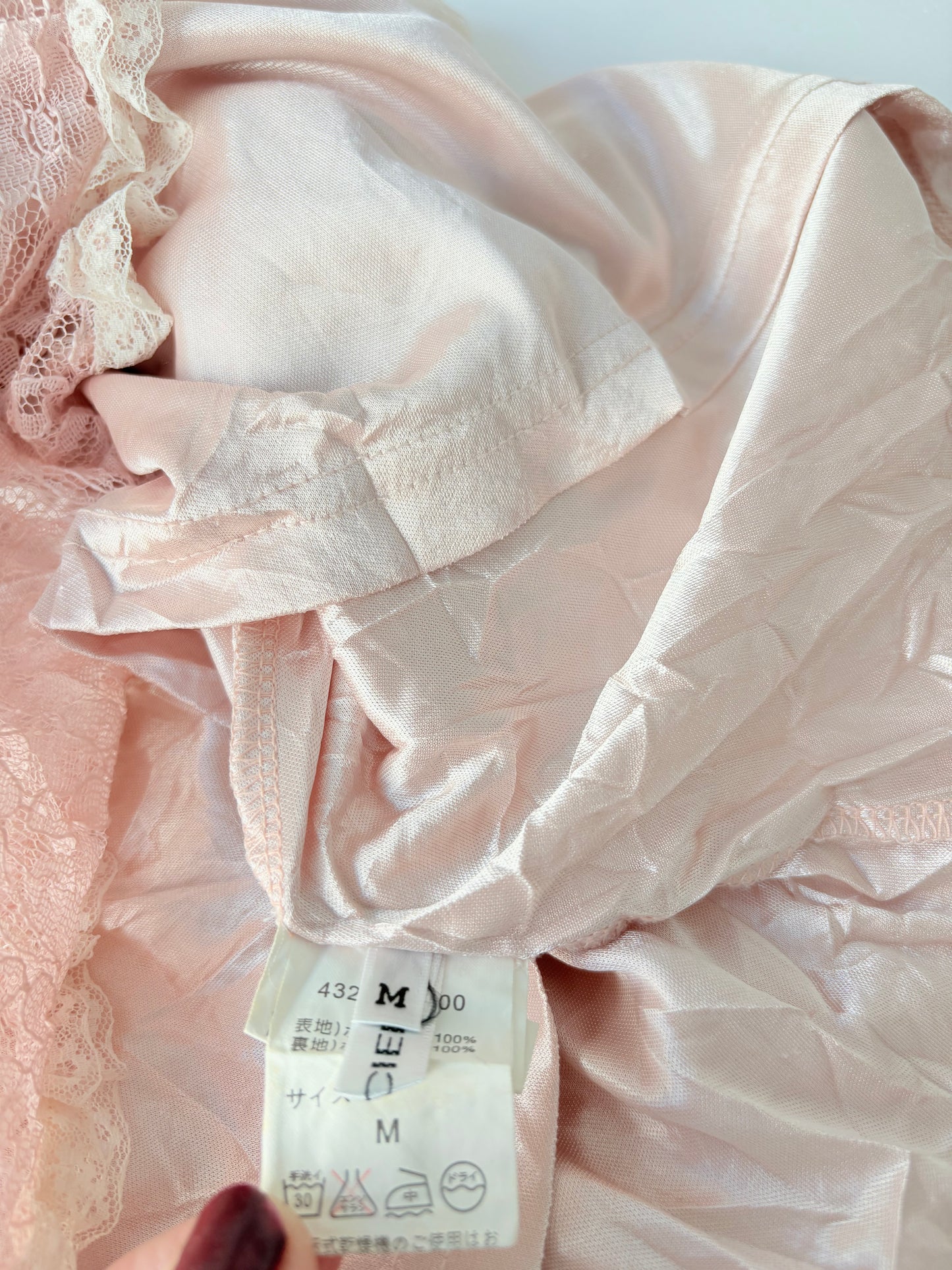 00’s Blush Japanese ribbon top | Size 8-10