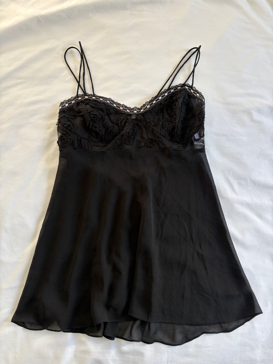 00’s Sheer double strap dress | Size 12