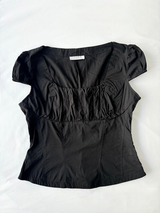 00’s Milkmaid cap sleeve top | Size 14