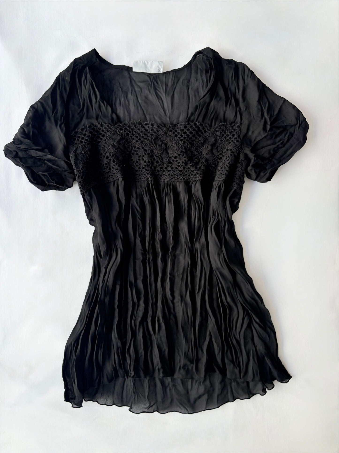 00’s Ella J crochet babydoll top | Size 12