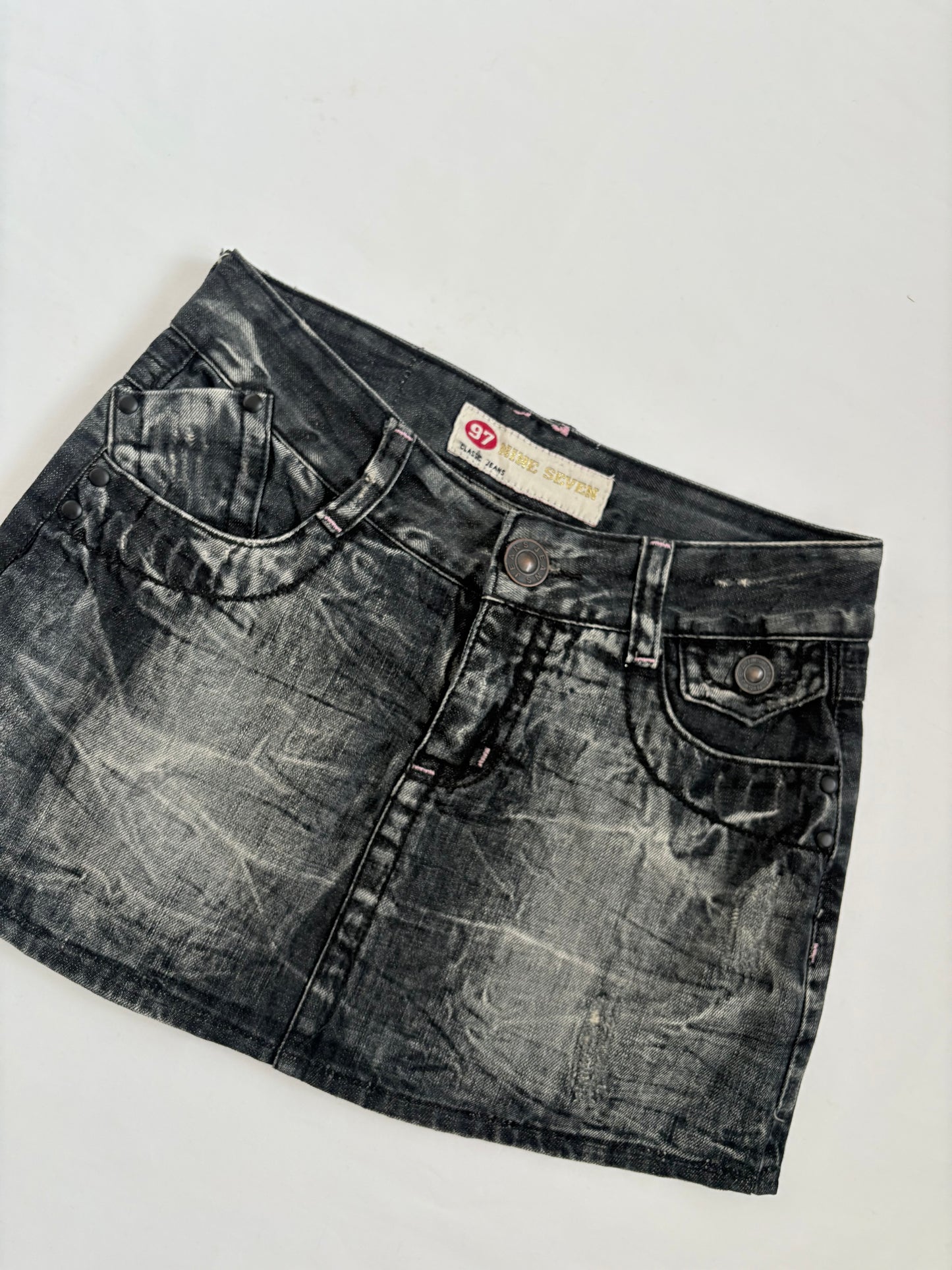 00’s Nine Seven washed grey skirt | Size 10