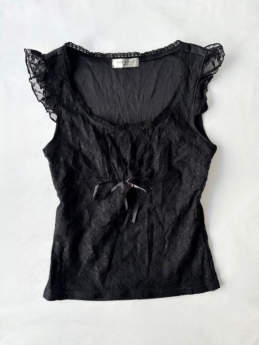 00’s Theoria milkmaid lace top | Size 8