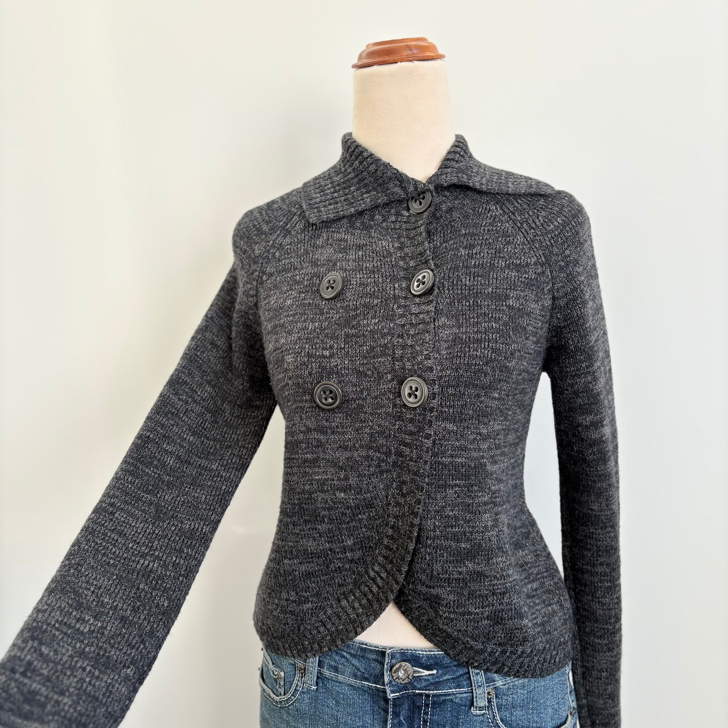 00’s Cue grey knit jumper | Size small