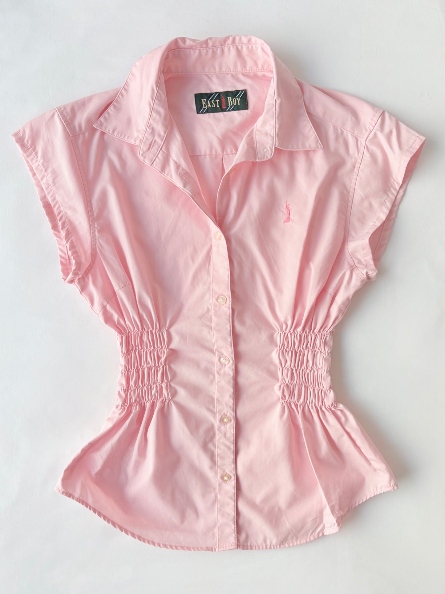 00’s East Boy pink cinched shirt | Size 10