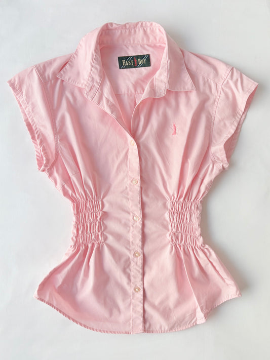 00’s East Boy pink cinched shirt | Size 10