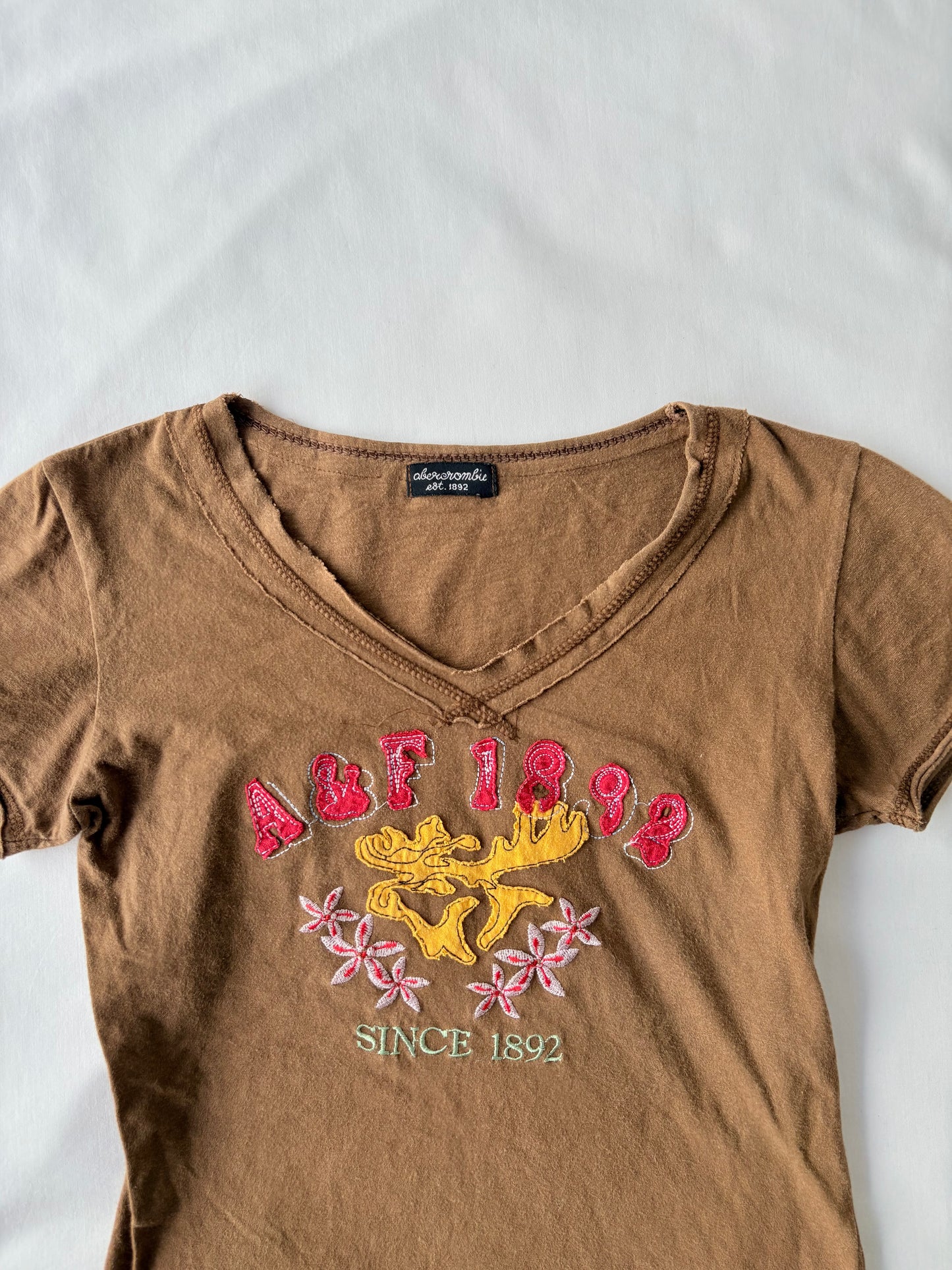 00’s Brown Abercrombie tee | Size small