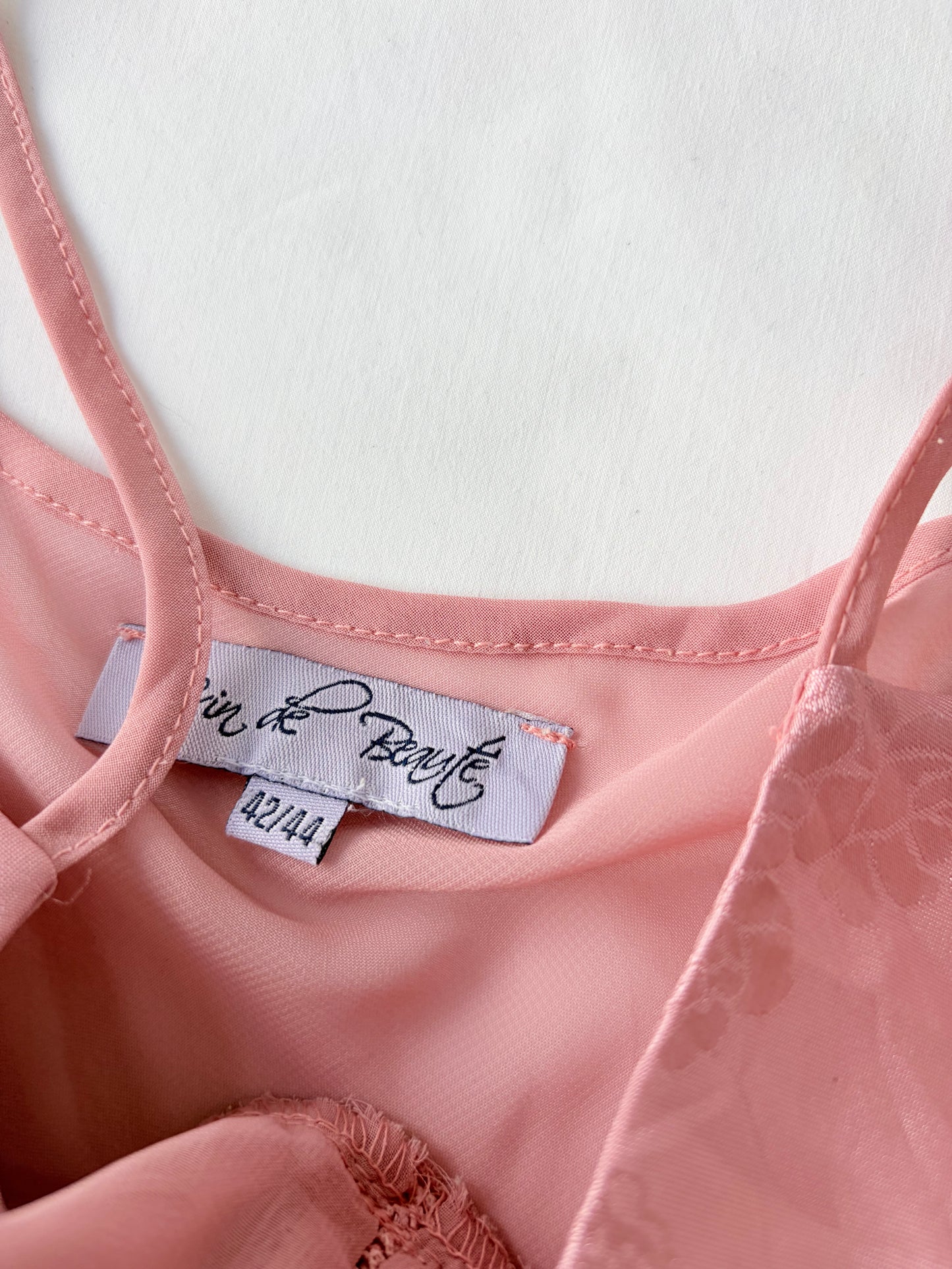00’s Pink tie floral cami | Size large