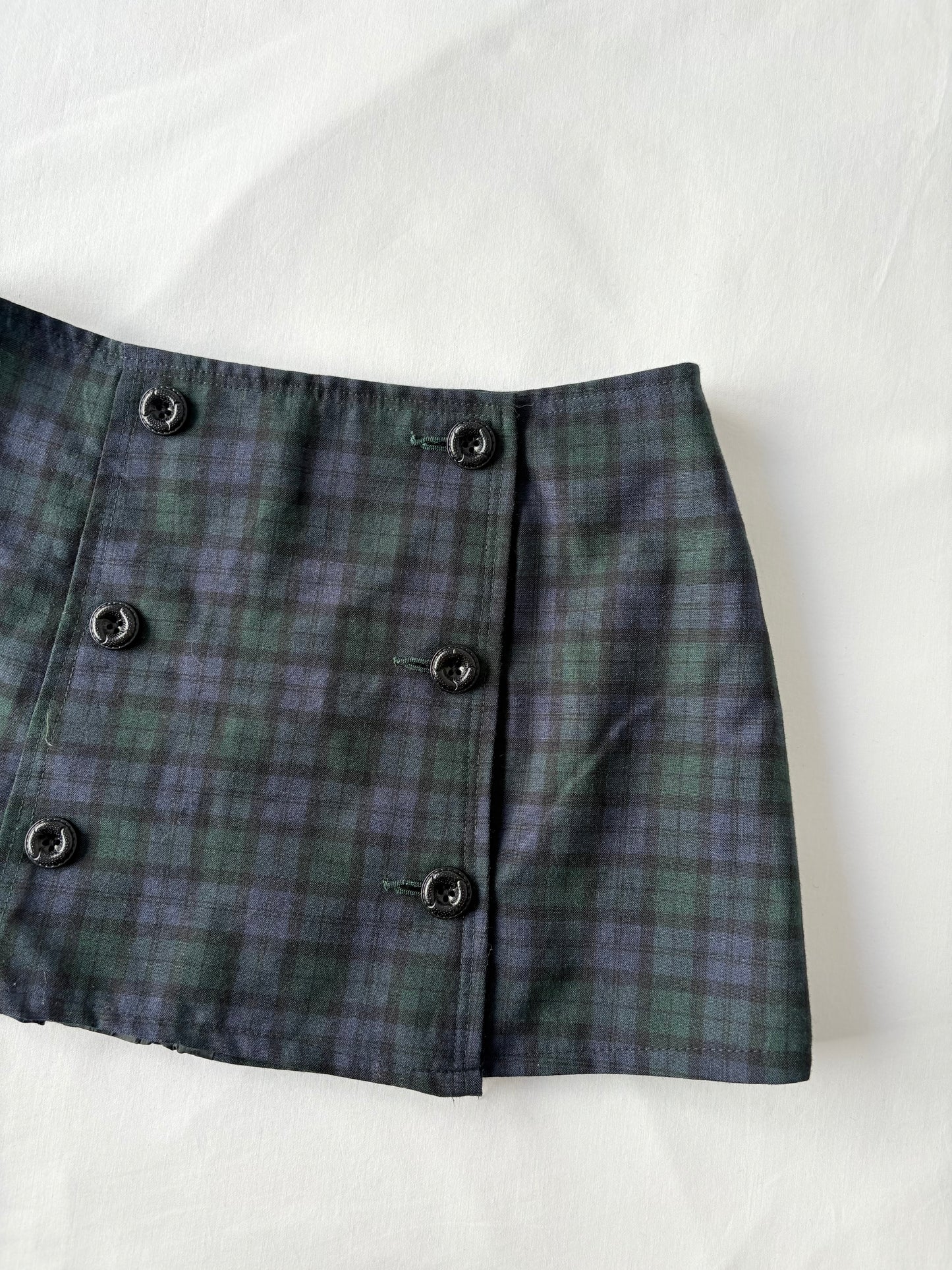 00’s Green tartan mini skirt | Size 6