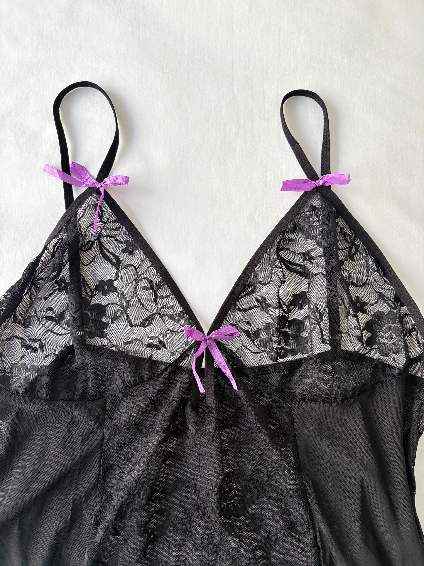 00’s Purple bow lace cami | Size 14-16
